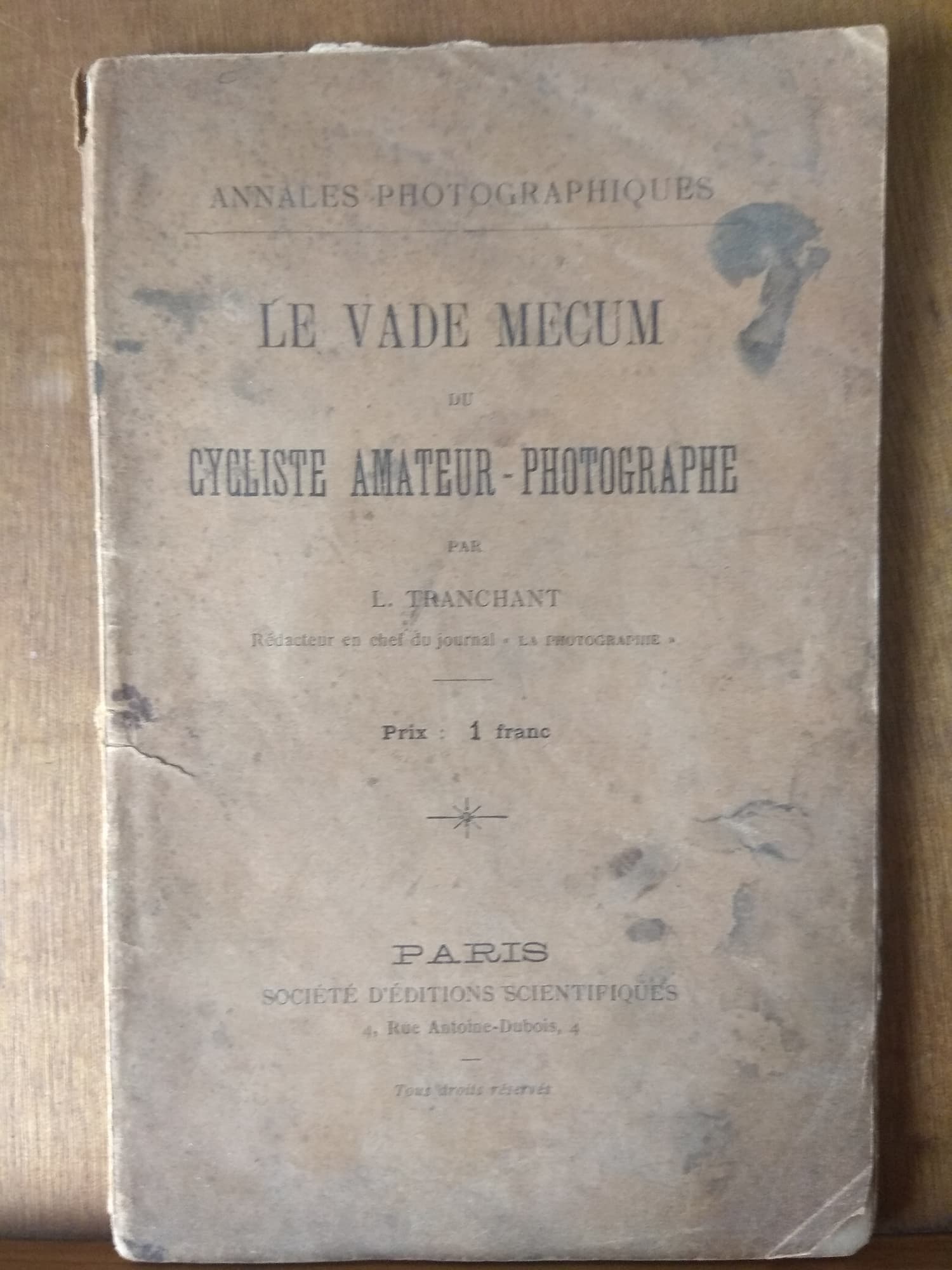 Le Vade Mecum du cycliste amateur-photographe (1896)